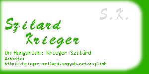 szilard krieger business card